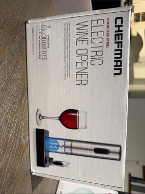Chefman Stainless Steel Electric Wine Opener - Silver